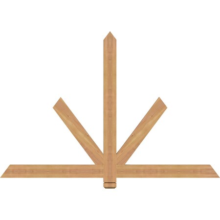 Ekena Millwork Kennewick Timber Gable Bracket, Western Red Cedar, 60"W x 40"H x 1 1/2"D x 3 1/2"F, 16/12 Pitch GBW060X40X0204KEN00SWR
